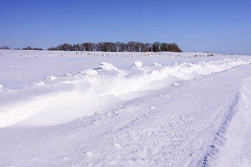 Image showing snowy landscape in the winter sun in France