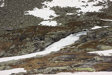 Image showing wild streams and waterfalls of Norway in summer