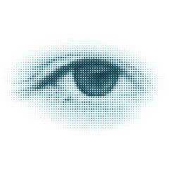 Image showing Abstract halftone digital eye. EPS 8