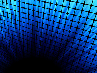 Image showing Blue rays light 3D mosaic. EPS 8