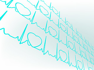 Image showing Separate group heart cardiogram. EPS 8