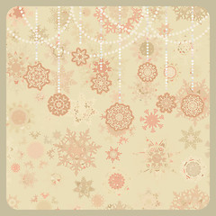 Image showing Colorful retro snowflake pattern. EPS 8