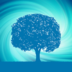 Image showing Tree with blue twirl for your design. EPS 8