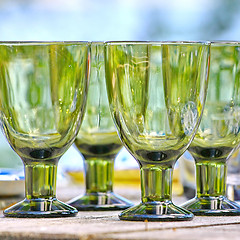 Image showing  glasses on table setting