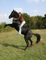 Image showing rearing horse