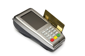 Image showing Device attached to your credit card gold card