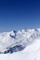 Image showing Snowy mountains. Caucasus Mountains, Georgia