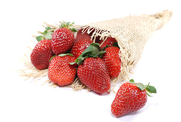 Image showing Strawberry on white