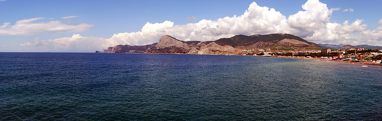 Image showing Black sea in Sudak City