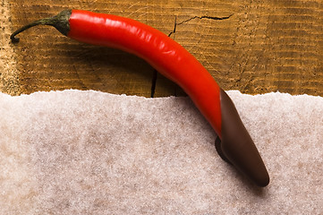 Image showing Homemade chocolate with chilli
