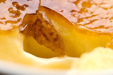 Image showing French dessert - cream brulee, burnt cream 