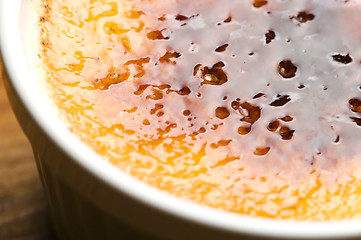 Image showing French dessert - cream brulee, burnt cream 