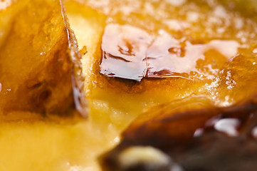 Image showing French dessert - cream brulee, burnt cream 