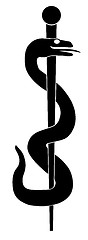 Image showing Rod of Asclepius Snake Symbol Illustration