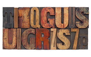 Image showing letterpress wood type abstract