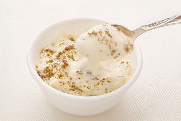 Image showing Greek yogurt with chia seeds