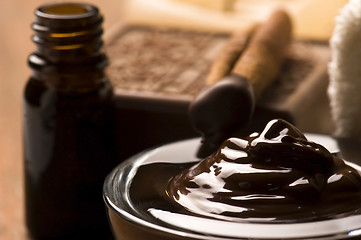 Image showing Chocolate spa with cinnamon