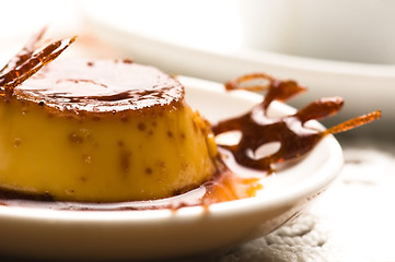 Image showing Delicious creme caramel dessert 