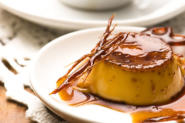 Image showing Delicious creme caramel dessert 