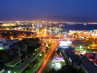 Image showing Eilat And The Gulf of Aqaba at Dusk