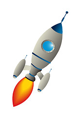 Image showing Clip art rocket