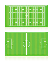 Image showing Sport Fields set with grass