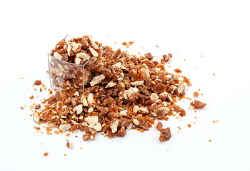 Image showing Caramelized crumbled Almonds