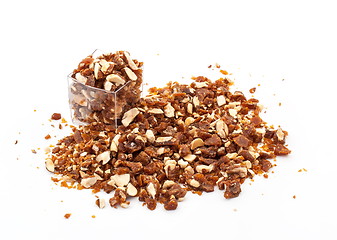 Image showing Caramelized crumbled Almonds