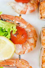 Image showing grilled shrimps