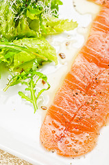 Image showing Fish Carpaccio with salad