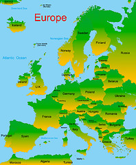 Image showing map of european continent