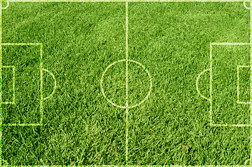 Image showing Soccer green grass