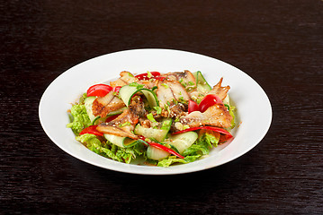 Image showing Salad of smoked eel