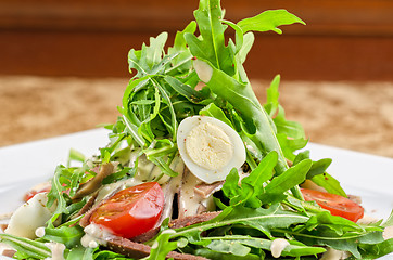 Image showing Tasty salad of beef tongue