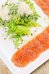 Image showing Fish Carpaccio with salad