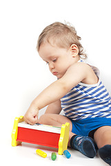 Image showing boy with a toy