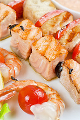 Image showing grilled shrimps