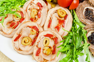 Image showing meat tenderloin with prune