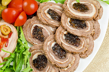 Image showing meat tenderloin with prune