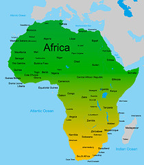 Image showing map of african continent