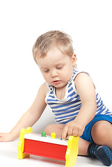 Image showing boy with a toy