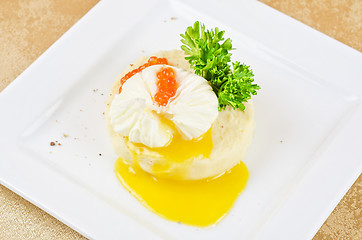 Image showing poached eggs