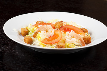 Image showing tiger shrimps salad