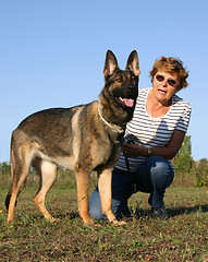 Image showing german shepherd and senior