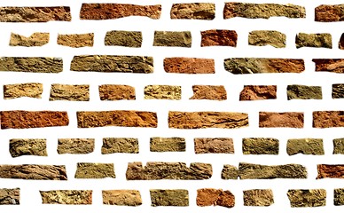Image showing Brick wal- Isolated