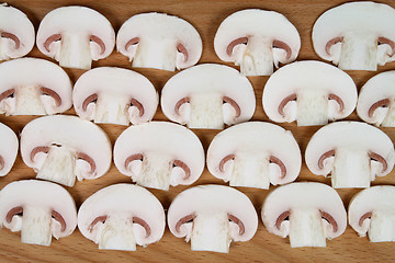 Image showing Sliced mushrooms