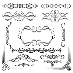 Image showing set of design vintage elements