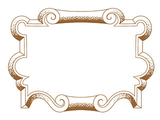 Image showing baroque architectural ornamental decorative frame