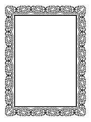 Image showing simple black ornamental decorative frame