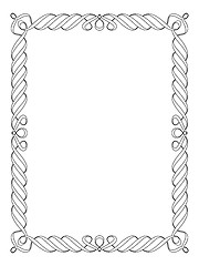 Image showing calligraphy ornamental decorative frame